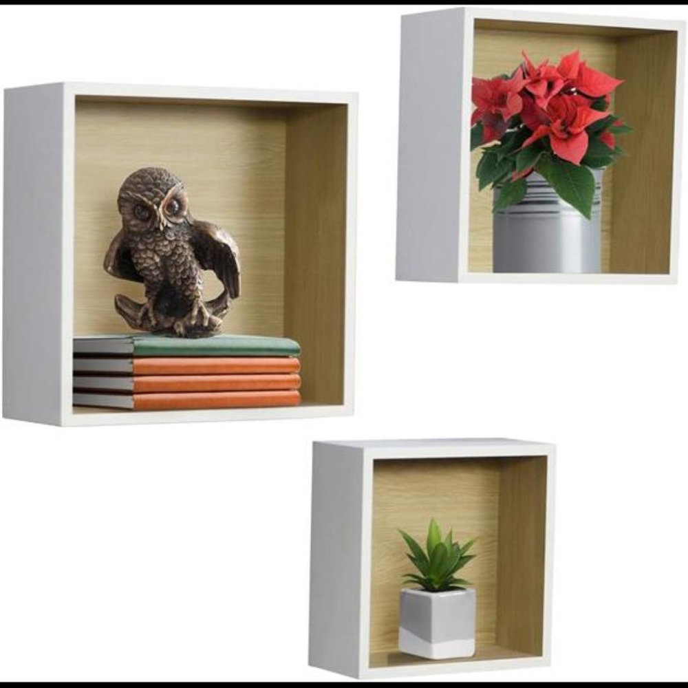 Sorbus® Floating Shelf Square Cube Set — Wall Mounted Shelves, Decorative Hangin - Picture 3 of 5